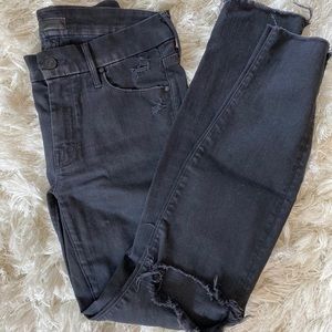 Mother - Distressed Black Jeans